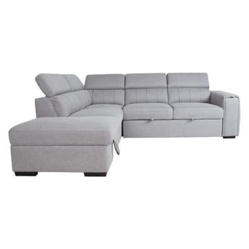 Hörnbäddsoffa Selmar Vänster - Grå - Möbler - Soffa - Bäddsoffa - Bäddsoffa längsbäddad