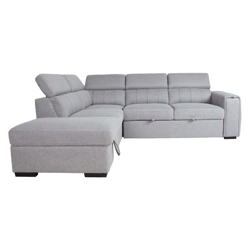 Hörnbäddsoffa Selmar Vänster - Grå - Möbler - Soffa - Bäddsoffa - Bäddsoffa längsbäddad