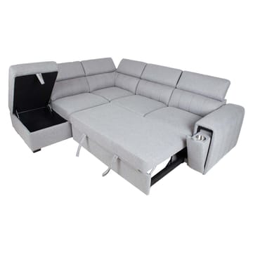 Hörnbäddsoffa Selmar Vänster - Grå - Möbler - Soffa - Bäddsoffa - Bäddsoffa längsbäddad