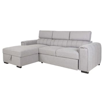 Hörnbäddsoffa Selmar Vänster - grå - Möbler - Soffa - Bäddsoffa - Hörnbäddsoffa