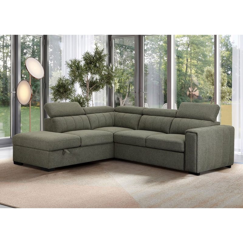 Hörnbäddsoffa Selmar Vänster - Ljusgrön - Möbler - Soffa - Bäddsoffa - Hörnbäddsoffa