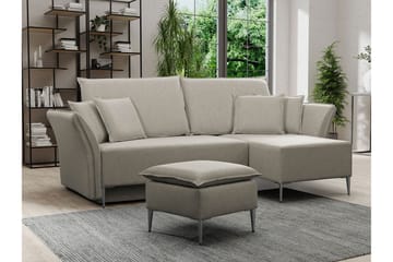Staffin 3-sits Hörnbäddsoffa beige - Möbler - Soffa - Bäddsoffa - Hörnbäddsoffa