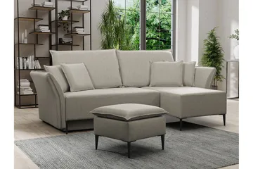 Staffin 3-sits Hörnbäddsoffa beige - Möbler - Soffa - Bäddsoffa - Hörnbäddsoffa