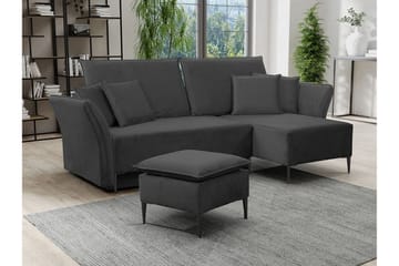 Staffin 3-sits Hörnbäddsoffa Dark grey - Möbler - Soffa - Bäddsoffa - Hörnbäddsoffa