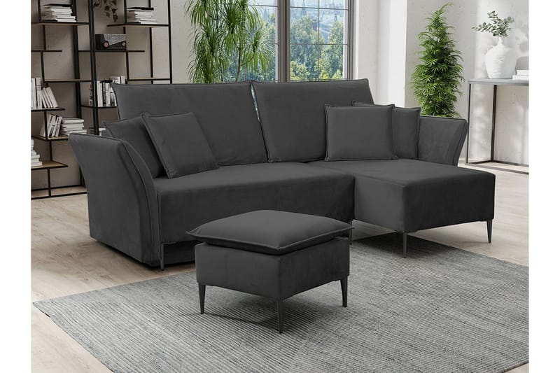 Staffin 3-sits Hörnbäddsoffa Dark grey - Möbler - Soffa - Bäddsoffa - Hörnbäddsoffa
