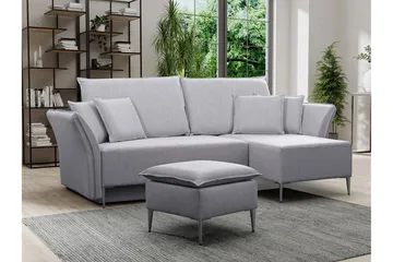 Staffin 3-sits Hörnbäddsoffa Light grey/Dark grey - Möbler - Soffa - Bäddsoffa - Hörnbäddsoffa