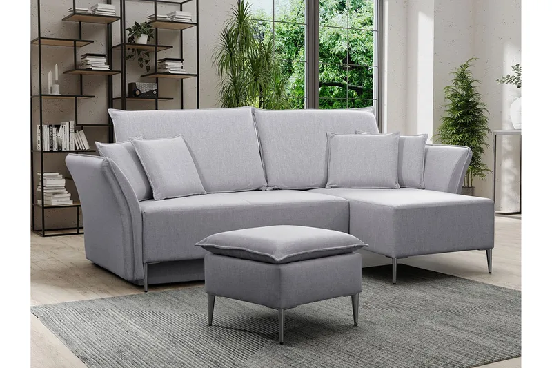 Staffin 3-sits Hörnbäddsoffa Light grey/Dark grey - Möbler - Soffa - Bäddsoffa - Hörnbäddsoffa