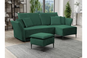 Staffin 3-sits Hörnbäddsoffa NO_BRAND Dark green - Möbler - Soffa - Bäddsoffa - Hörnbäddsoffa