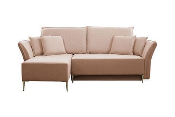 Staffin 3-sits Hörnbäddsoffa NO_BRAND Pink - Möbler - Soffa - Bäddsoffa - Bäddsoffa divan
