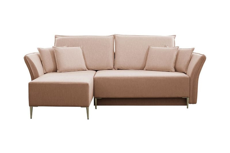Staffin 3-sits Hörnbäddsoffa NO_BRAND Pink - Möbler - Soffa - Bäddsoffa - Bäddsoffa divan
