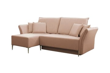 Staffin 3-sits Hörnbäddsoffa NO_BRAND Pink - Möbler - Soffa - Bäddsoffa - Bäddsoffa divan