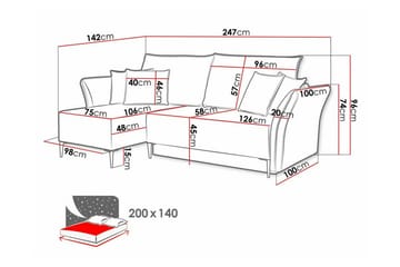 Staffin 3-sits Hörnbäddsoffa - Möbler - Soffa - Bäddsoffa - Hörnbäddsoffa