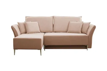 Staffin 3-sits Hörnbäddsoffa Pink - Möbler - Soffa - Bäddsoffa - Bäddsoffa divan
