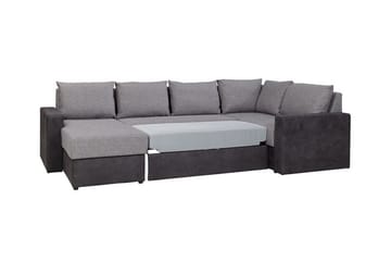 Staffin 4-sits Höger U-formad Hörnbäddsoffa 140x270 cm med Förvaring i Tyg - Ljusgrå - Möbler - Soffa - Bäddsoffa - Hörnbäddsoffa