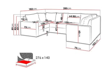Staffin 4-sits Hörnbäddsoffa Dark grey - Möbler - Soffa - Bäddsoffa - Hörnbäddsoffa