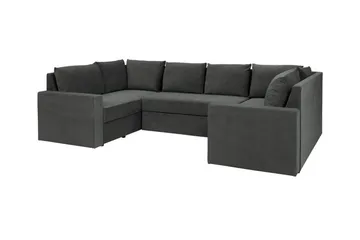 Staffin 4-sits Hörnbäddsoffa Dark grey - Möbler - Soffa - Bäddsoffa - Hörnbäddsoffa