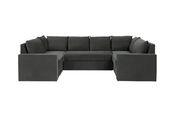 Staffin 4-sits Hörnbäddsoffa Dark grey - Möbler - Soffa - Bäddsoffa - Hörnbäddsoffa