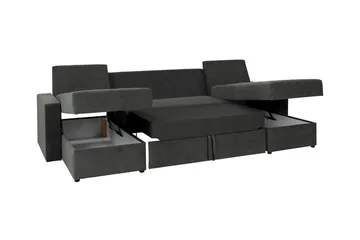 Staffin 4-sits Hörnbäddsoffa Dark grey - Möbler - Soffa - Bäddsoffa - Hörnbäddsoffa