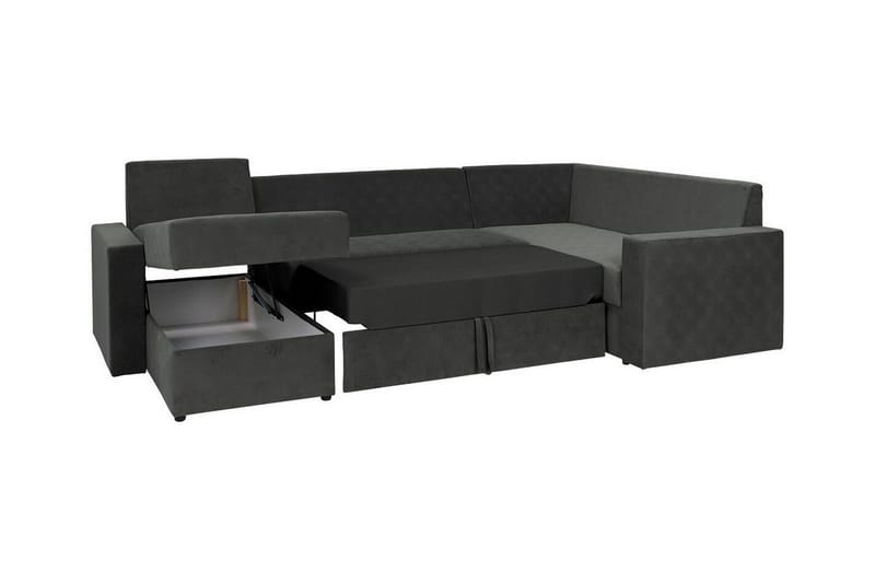Staffin 4-sits Hörnbäddsoffa NO_BRAND Dark grey - Möbler - Soffa - Bäddsoffa - Hörnbäddsoffa