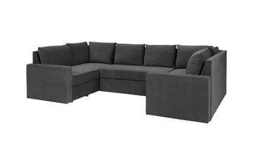 Staffin 4-sits Hörnbäddsoffa NO_BRAND Dark grey - Möbler - Soffa - Bäddsoffa - Hörnbäddsoffa