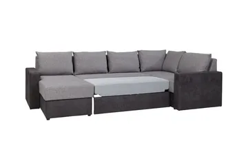 Staffin 4-sits Hörnbäddsoffa NO_BRAND Dark grey - Möbler - Soffa - Bäddsoffa - Hörnbäddsoffa