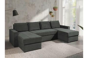 Staffin 4-sits Hörnbäddsoffa NO_BRAND Dark grey - Möbler - Soffa - Bäddsoffa - Hörnbäddsoffa