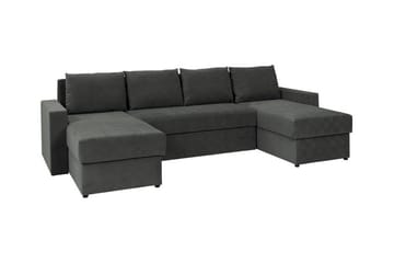 Staffin 4-sits Hörnbäddsoffa NO_BRAND Dark grey - Möbler - Soffa - Bäddsoffa - Hörnbäddsoffa