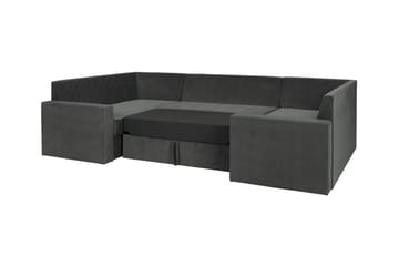 Staffin 4-sits Hörnbäddsoffa NO_BRAND Dark grey - Möbler - Soffa - Bäddsoffa - Hörnbäddsoffa