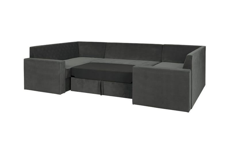 Staffin 4-sits Hörnbäddsoffa NO_BRAND Dark grey - Möbler - Soffa - Bäddsoffa - Hörnbäddsoffa