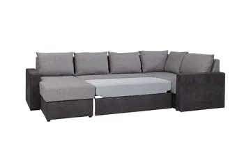 Staffin 4-sits Hörnbäddsoffa NO_BRAND Dark grey - Möbler - Soffa - Bäddsoffa - Hörnbäddsoffa