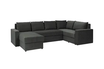 Staffin 4-sits Hörnbäddsoffa NO_BRAND Dark grey - Möbler - Soffa - Bäddsoffa - Hörnbäddsoffa