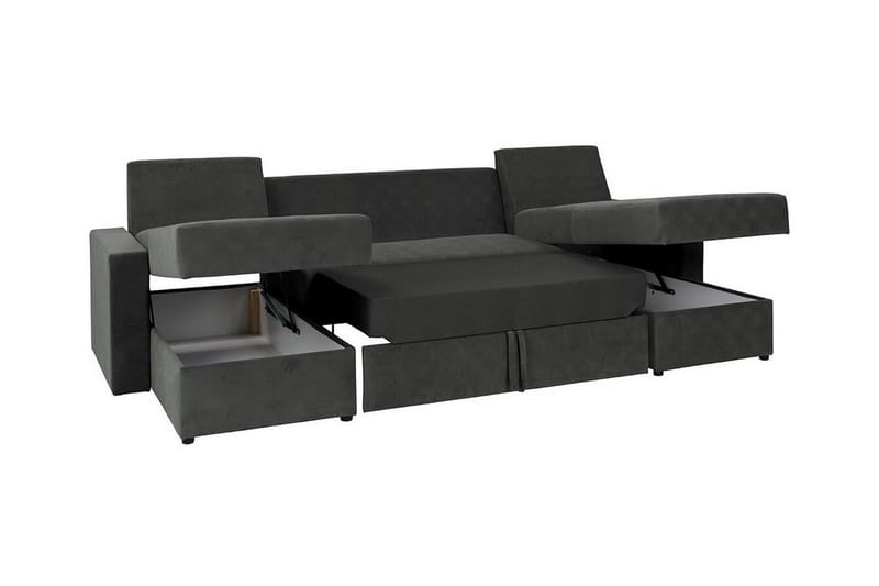 Staffin 4-sits Hörnbäddsoffa NO_BRAND Light grey/Dark grey - Möbler - Soffa - Bäddsoffa - Hörnbäddsoffa