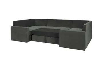 Staffin 4-sits Hörnbäddsoffa NO_BRAND Light grey/Dark grey - Möbler - Soffa - Bäddsoffa - Hörnbäddsoffa