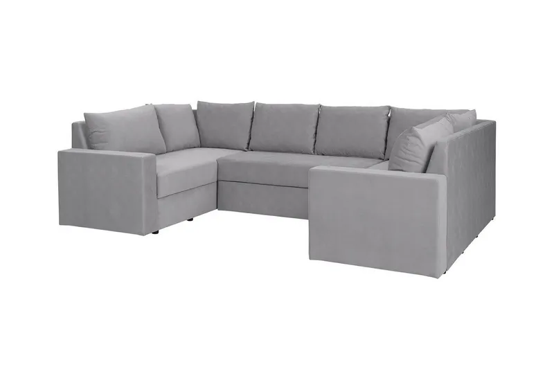 Staffin 4-sits Hörnbäddsoffa NO_BRAND Light grey/Dark grey