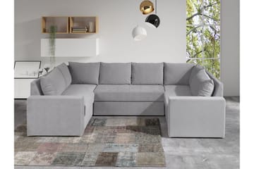 Staffin 4-sits Hörnbäddsoffa NO_BRAND Light grey/Dark grey - Möbler - Soffa - Bäddsoffa - Hörnbäddsoffa