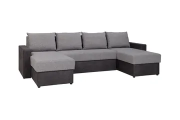 Staffin 4-sits Hörnbäddsoffa NO_BRAND Light grey/Dark grey - Möbler - Soffa - Bäddsoffa - Hörnbäddsoffa