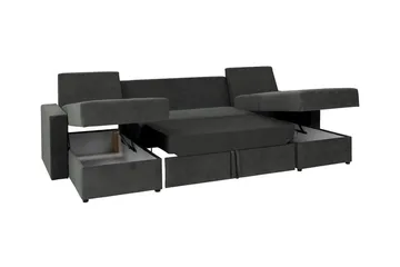 Staffin 4-sits Hörnbäddsoffa NO_BRAND Ljusgrå - Möbler - Soffa - Bäddsoffa - Hörnbäddsoffa