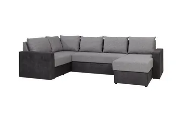 Staffin 4-sits Hörnbäddsoffa NO_BRAND Ljusgrå - Möbler - Soffa - Bäddsoffa - Hörnbäddsoffa
