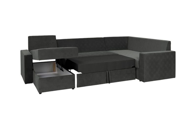 Staffin 4-sits Hörnbäddsoffa NO_BRAND Ljusgrå - Möbler - Soffa - Bäddsoffa - Hörnbäddsoffa