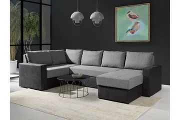 Staffin 4-sits Hörnbäddsoffa NO_BRAND Ljusgrå - Möbler - Soffa - Bäddsoffa - Hörnbäddsoffa