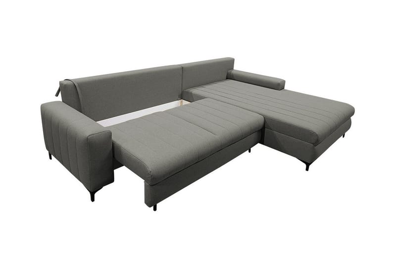 Talby 3-sits Höger Bäddsoffa 135x255 cm med Förvaring i Tyg - Gråbeige - Möbler - Soffa - Bäddsoffa - Bäddsoffa divan