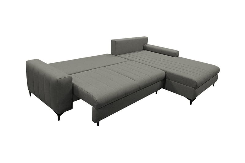 Talby 3-sits Höger Bäddsoffa 135x255 cm med Förvaring i Tyg - Gråbeige - Möbler - Soffa - Bäddsoffa - Bäddsoffa divan