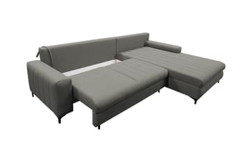Talby 3-sits Höger Bäddsoffa 135x255 cm med Förvaring i Tyg - Gul - Möbler - Soffa - Bäddsoffa - Bäddsoffa divan