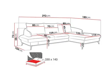 Telford 3-sits Hörnbäddsoffa - Möbler - Soffa - Bäddsoffa - Bäddsoffa divan