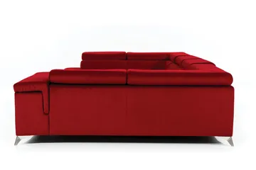 Theriago Hörnbäddsoffa med Divan Vänster - Röd - Möbler - Soffa - Bäddsoffa - Hörnbäddsoffa