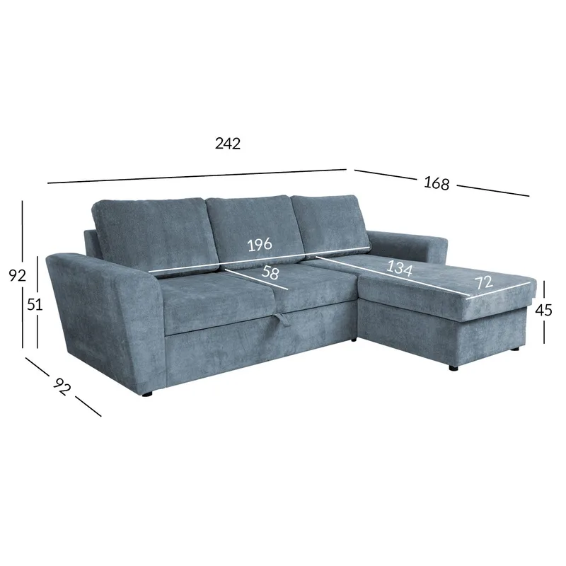 Hörnbäddsoffa Tjörnö - Grå - Möbler - Soffa - Bäddsoffa - Bäddsoffa divan