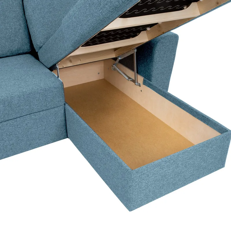 Hörnbäddsoffa Tjörnö - Ljusblå - Möbler - Soffa - Bäddsoffa - Hörnbäddsoffa