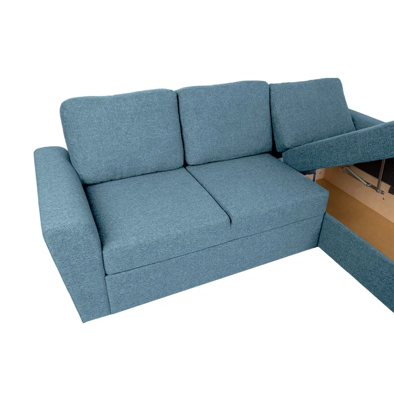 Hörnbäddsoffa Tjörnö - Ljusblå - Möbler - Soffa - Bäddsoffa - Hörnbäddsoffa