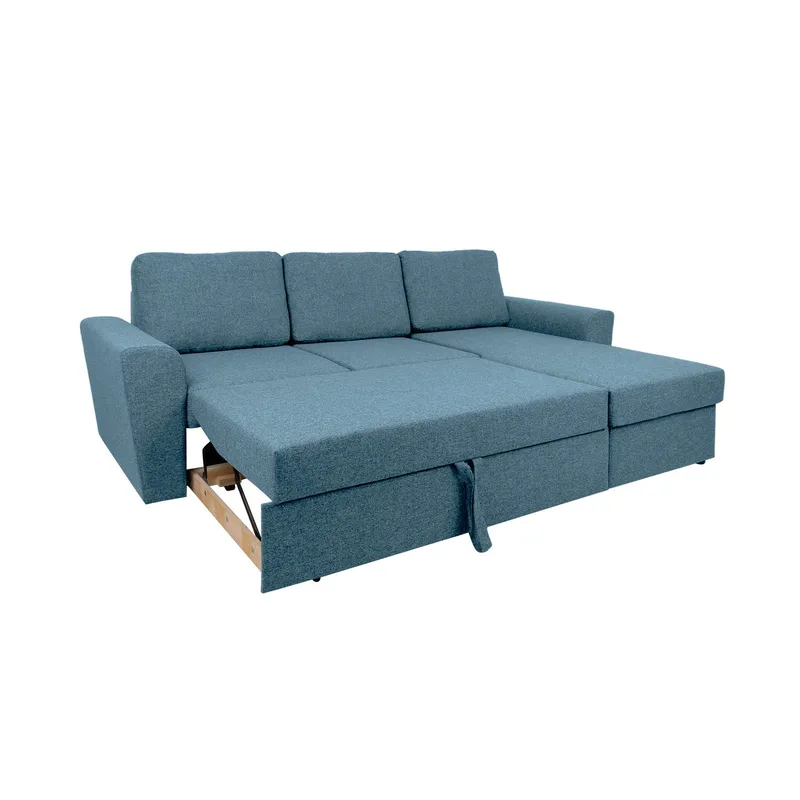 Hörnbäddsoffa Tjörnö - Ljusblå - Möbler - Soffa - Bäddsoffa - Hörnbäddsoffa