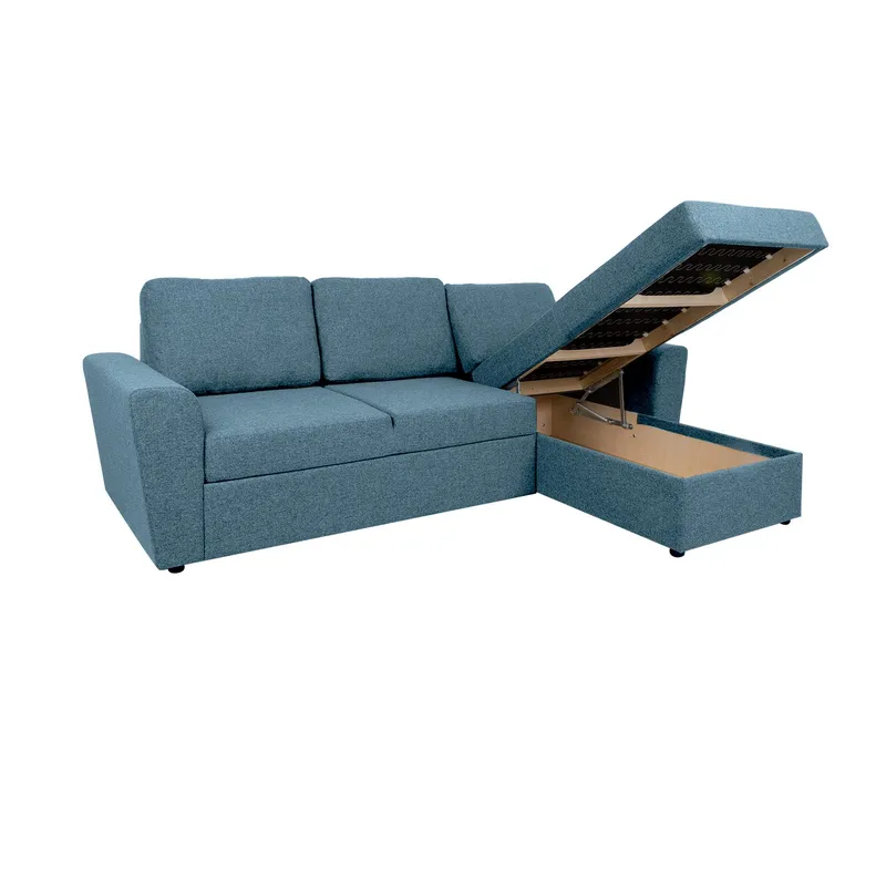 Hörnbäddsoffa Tjörnö - Ljusblå - Möbler - Soffa - Bäddsoffa - Hörnbäddsoffa